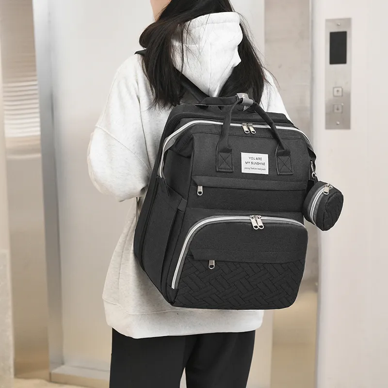 KINGSONS Oxford Backpack Unisex Gray/Black/Purple/Dark Blue/Pink-9