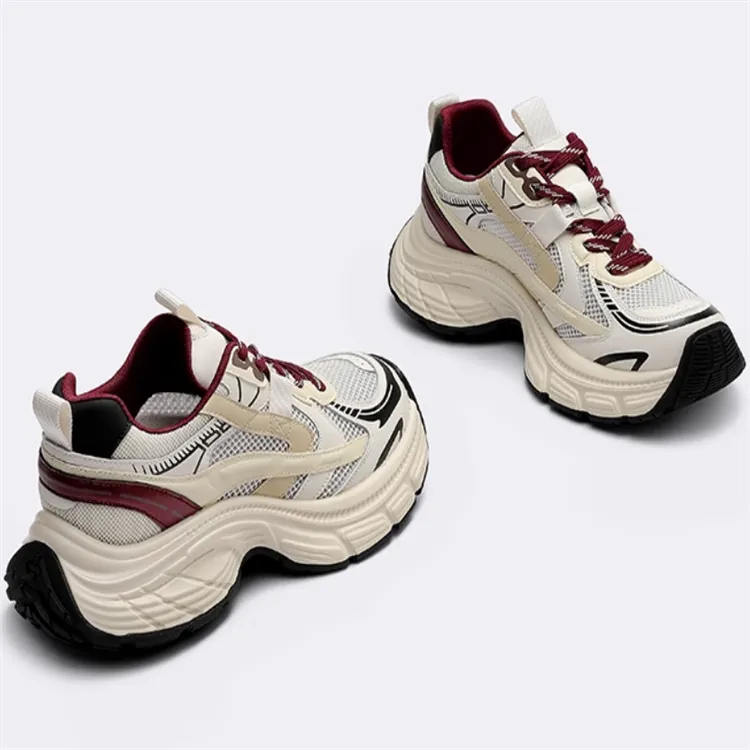 JESSICA SOPHIA Breathable Height Increasing Low Top Chunky Sneakers Women's-4
