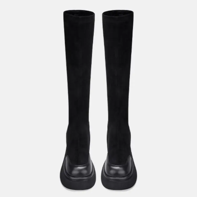 JESSICA SOPHIA Knee high Boots 5.5cm Women's Black-4