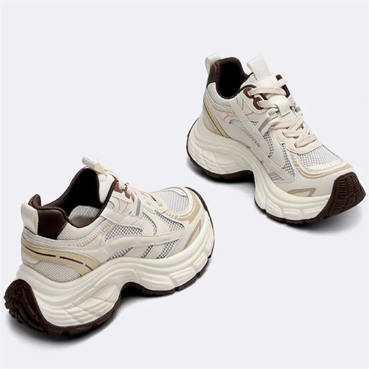 JESSICA SOPHIA Breathable Height Increasing Low Top Chunky Sneakers Women's-1