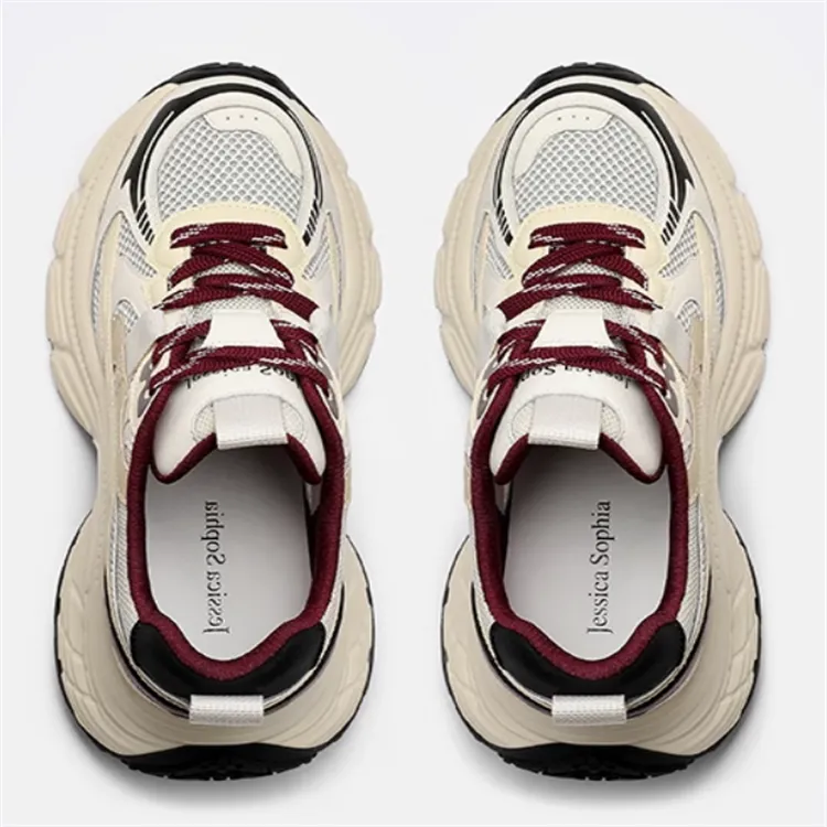 JESSICA SOPHIA Breathable Height Increasing Low Top Chunky Sneakers Women's-6