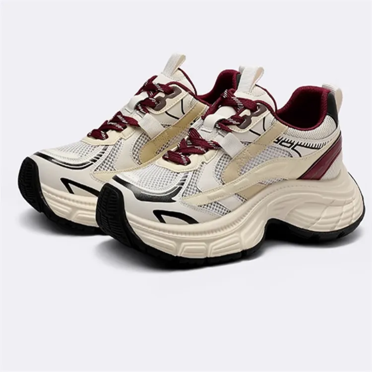 JESSICA SOPHIA Breathable Height Increasing Low Top Chunky Sneakers Women's-3