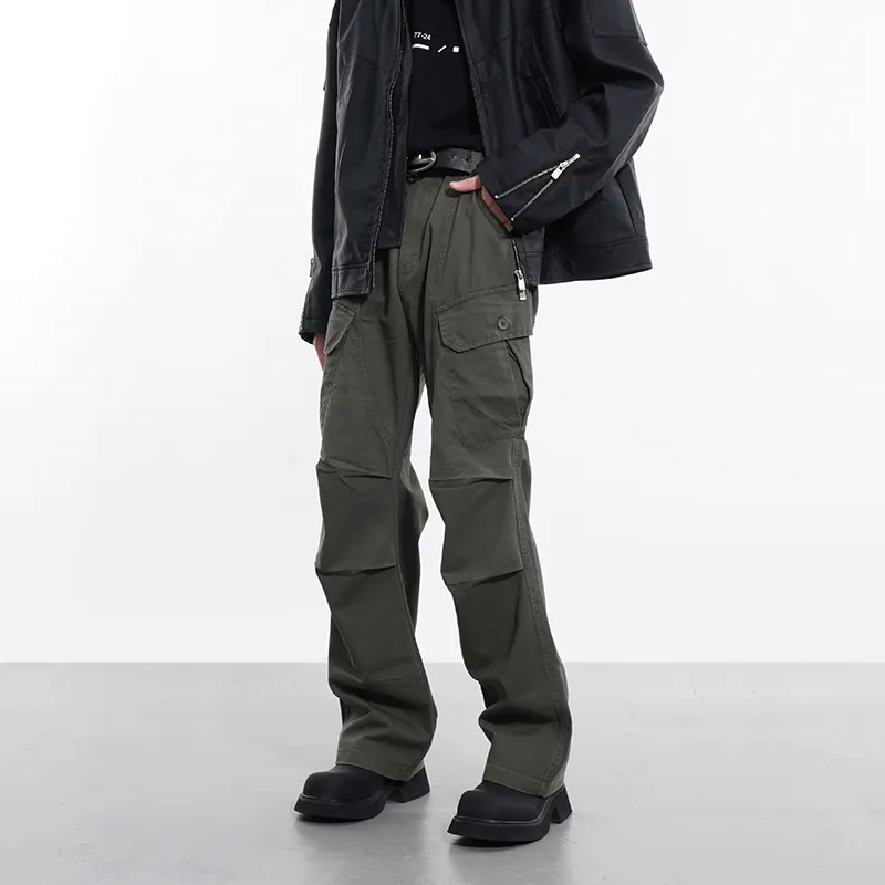 COOLALPACA Loose Fit Bootcut Casual Pants Unisex-4