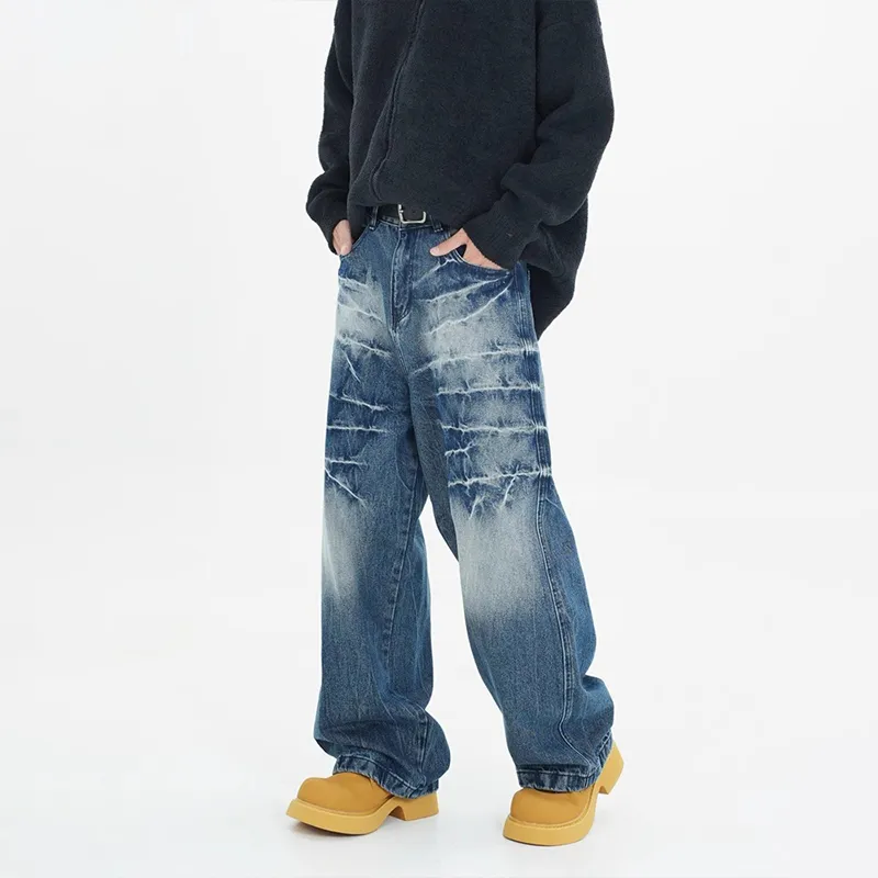 TESTUNG Loose Fit Straight Fit Jeans Unisex-3