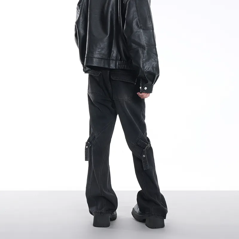 COOLALPACA Loose Fit Bootcut Jeans Unisex-4