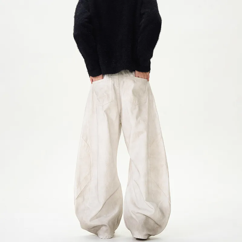 WELTER EXPERIMENT Loose Fit Wide Leg Jeans Unisex-3