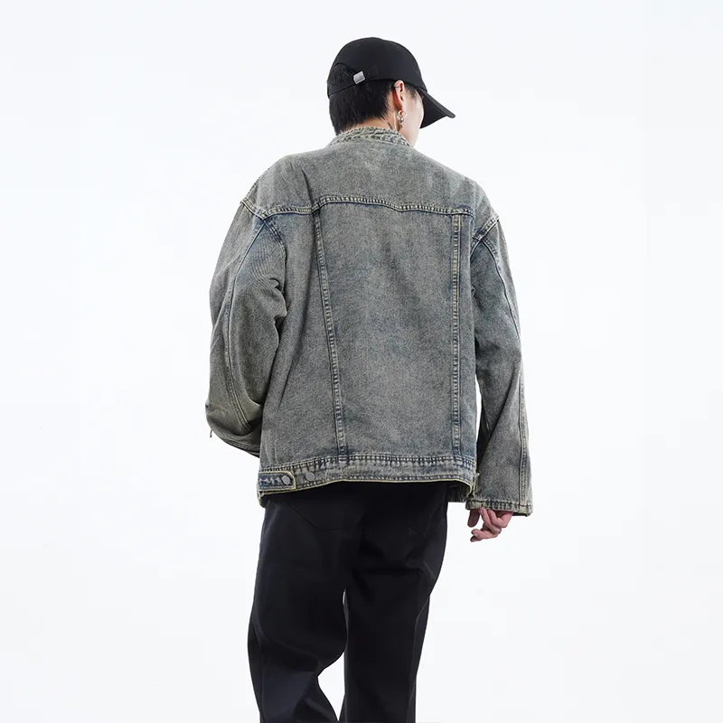 COOLALPACA Denim Jacket Unisex Vintage Blue-2