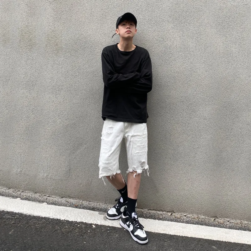 COOLALPACA Unisex Denim Shorts Swag-8