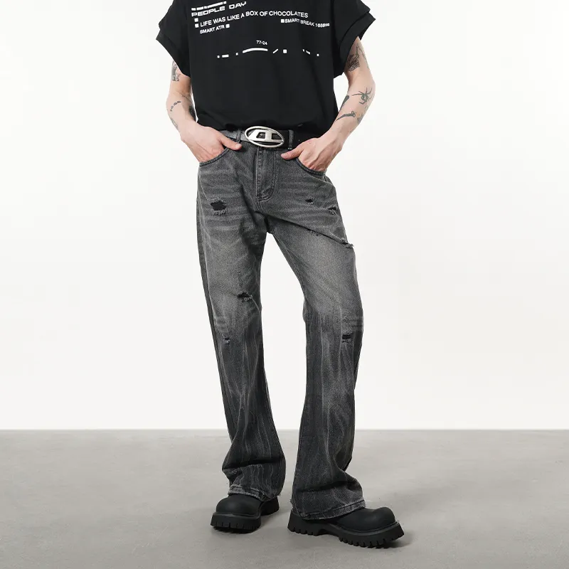 COOLALPACA Jeans Unisex Black Gray-4