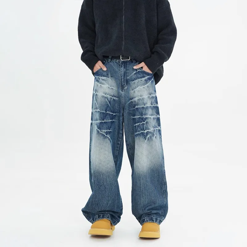 TESTUNG Loose Fit Straight Fit Jeans Unisex-2