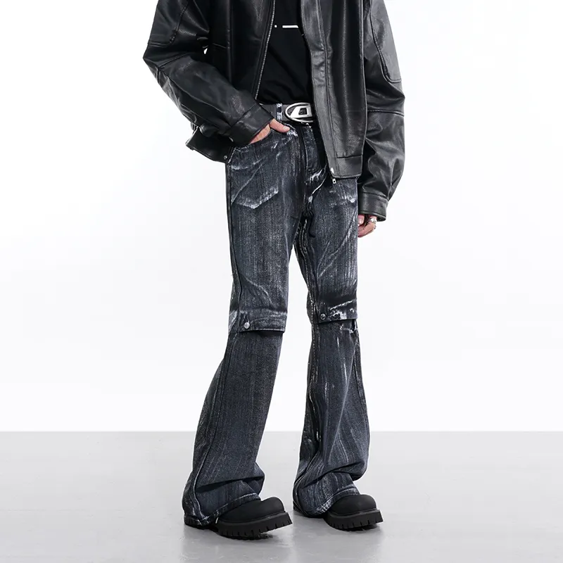 COOLALPACA Loose Fit Bootcut Jeans Unisex-3