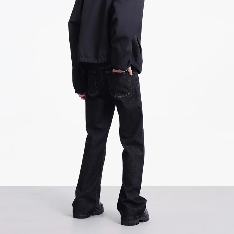 COOLALPACA Loose Fit Wide Leg Jeans Unisex Black-4