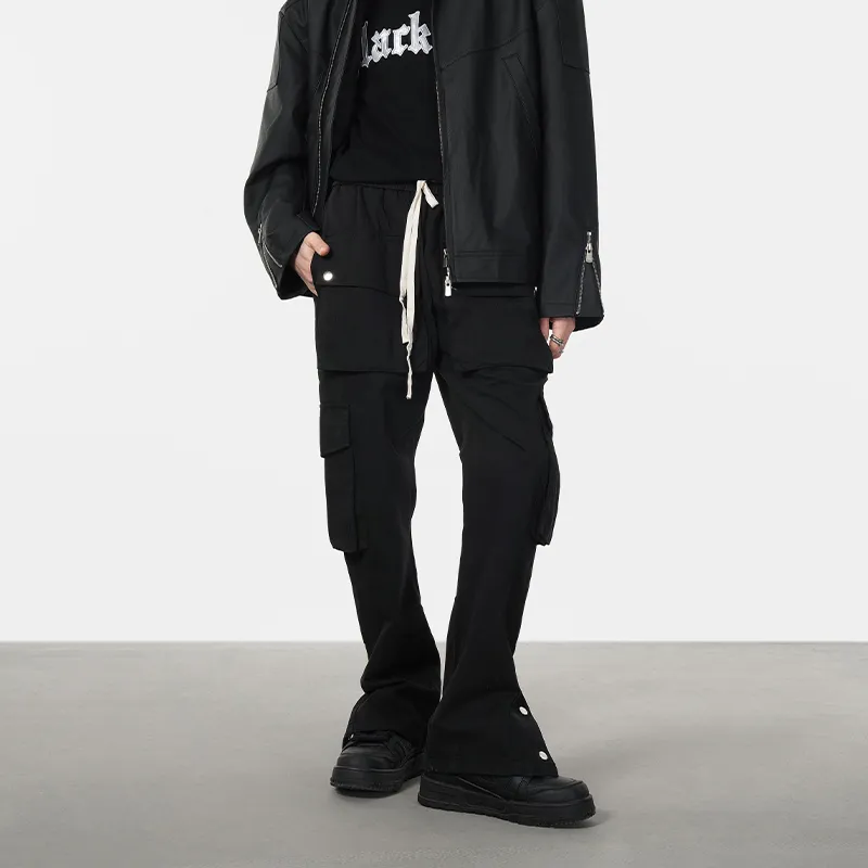 COOLALPACA Cargo Pants Unisex Black-3