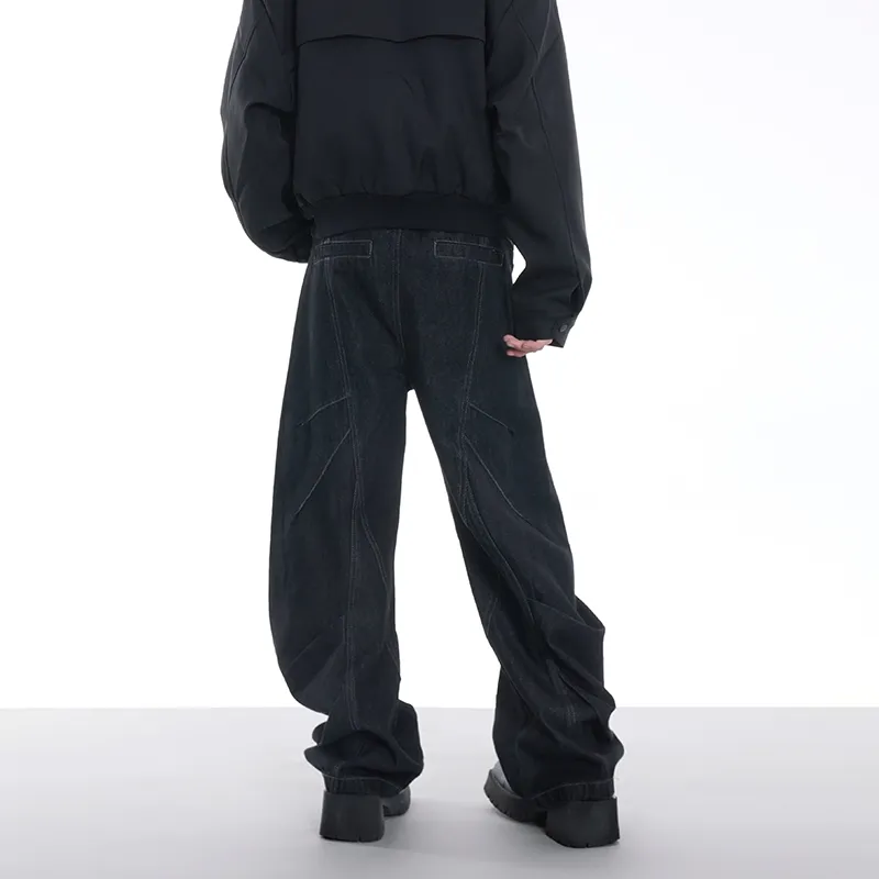 COOLALPACA Loose Fit Lantern Jeans Unisex-4