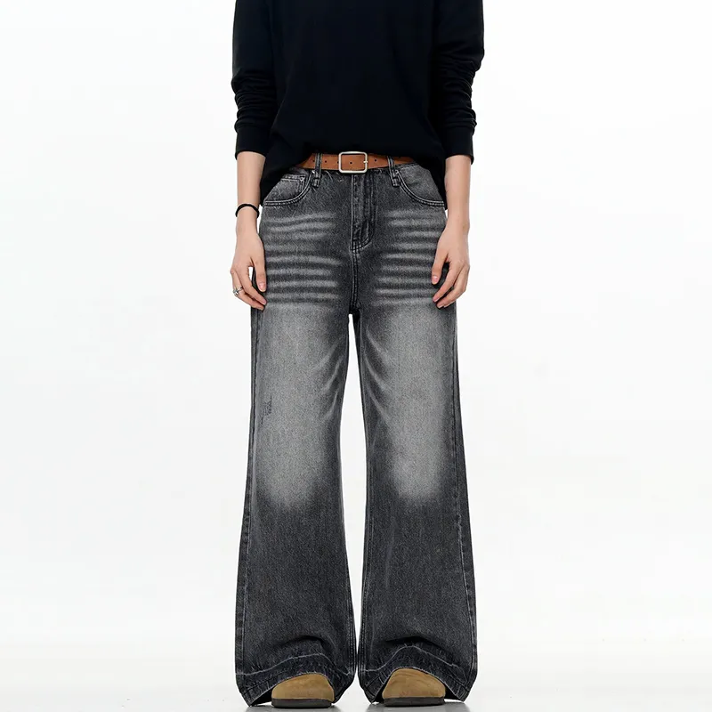 COOLALPACA Loose Fit Bootcut Jeans Unisex-3