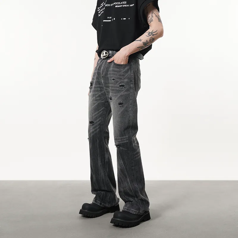 COOLALPACA Jeans Unisex Black Gray-2