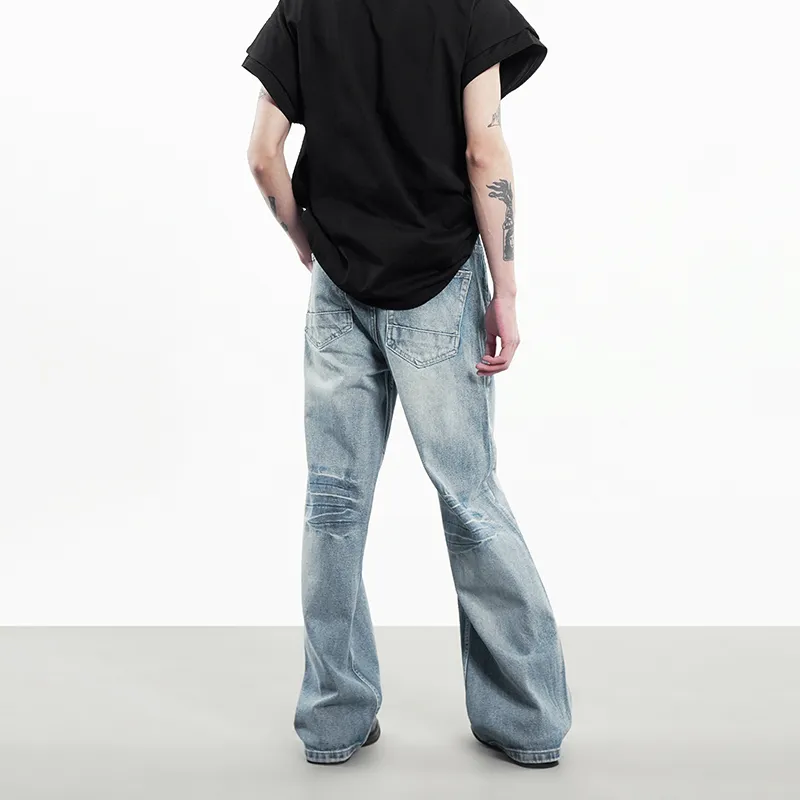 COOLALPACA Loose Fit Straight Fit Jeans Unisex Light Blue-4
