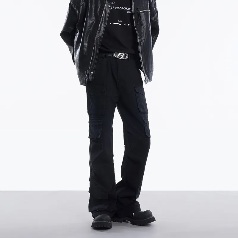 COOLALPACA Loose Fit Bootcut Jeans Unisex-3