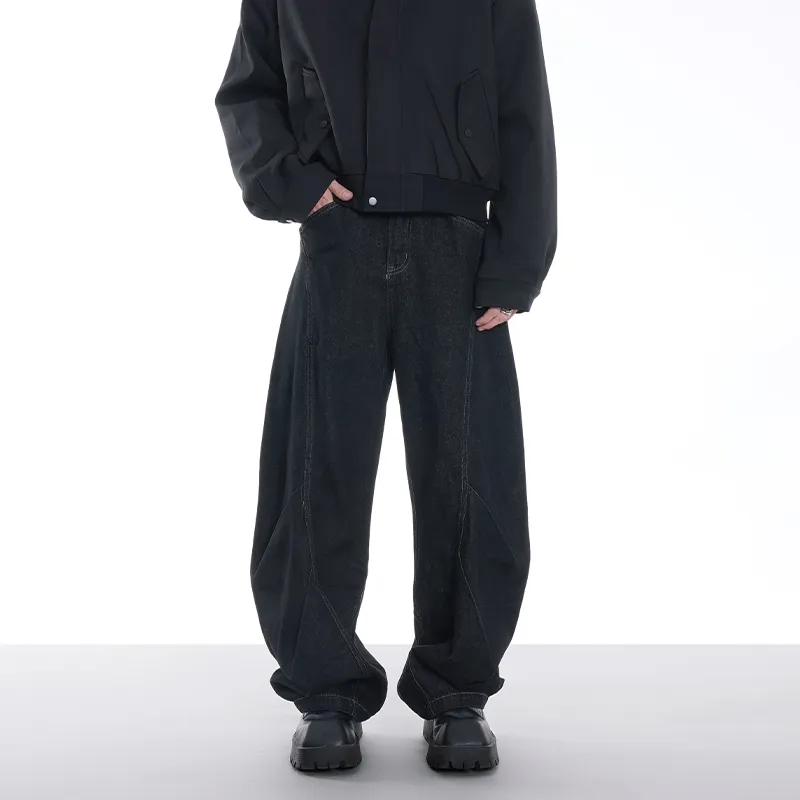 COOLALPACA Loose Fit Lantern Jeans Unisex-2