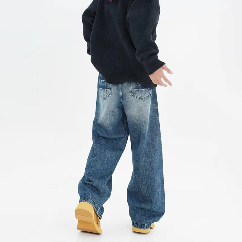 TESTUNG Loose Fit Straight Fit Jeans Unisex-4