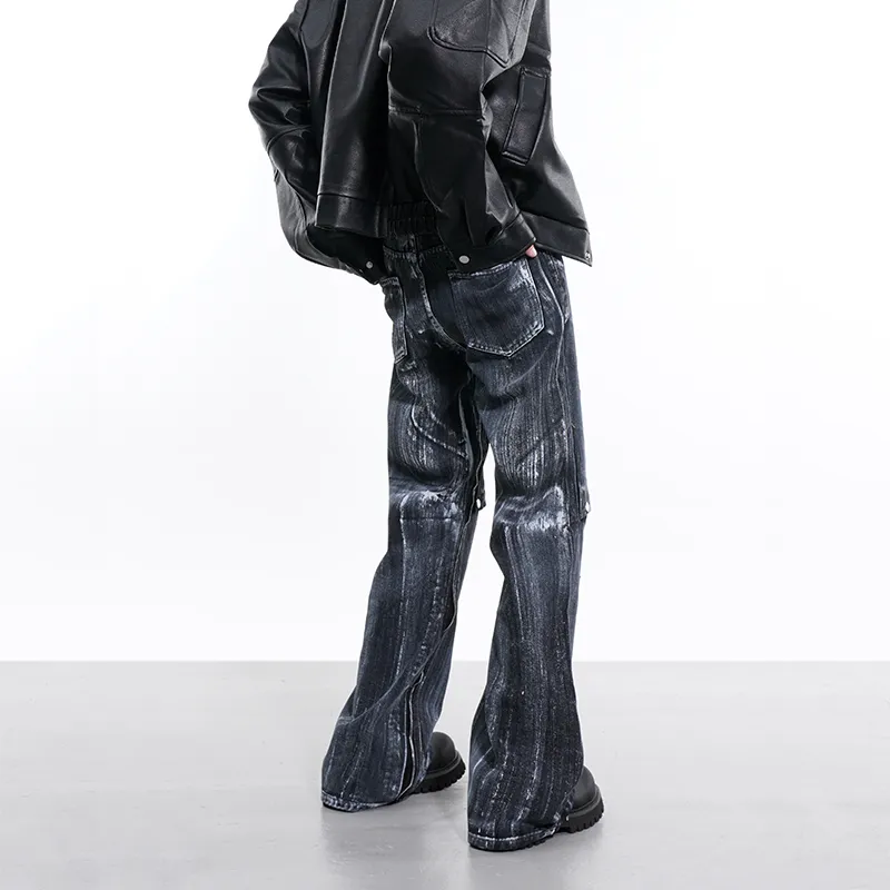 COOLALPACA Loose Fit Bootcut Jeans Unisex-4