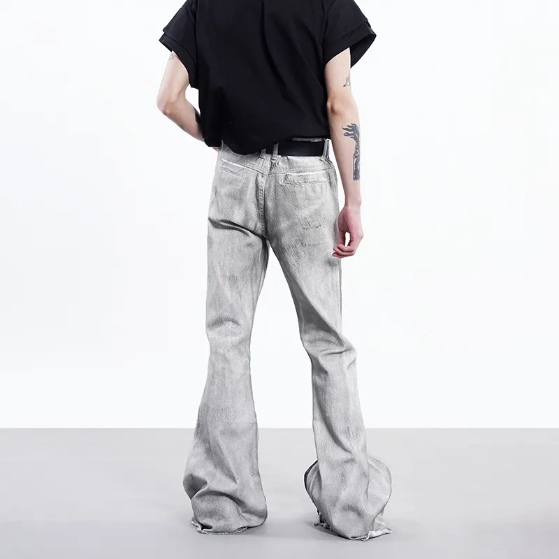 COOLALPACA Loose Fit Bootcut Floor Length Jeans Unisex-4