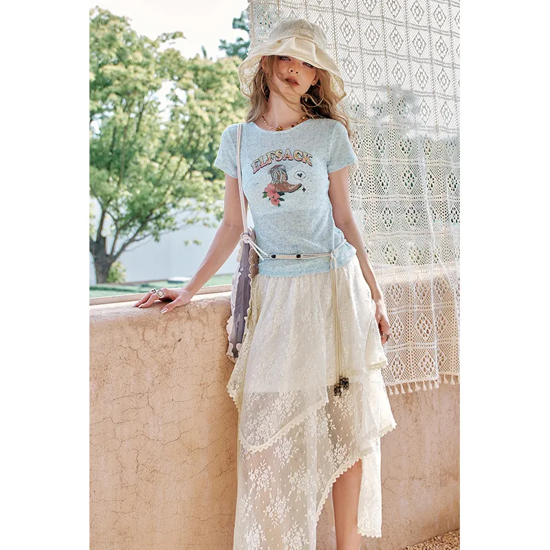 ELF SACK Two Piece Skirt Sets Women's-37
