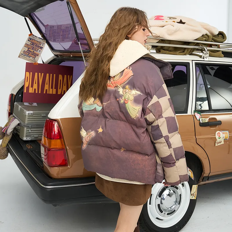 ELF SACK Down Jacket Women's Amusement Park Coffee-4