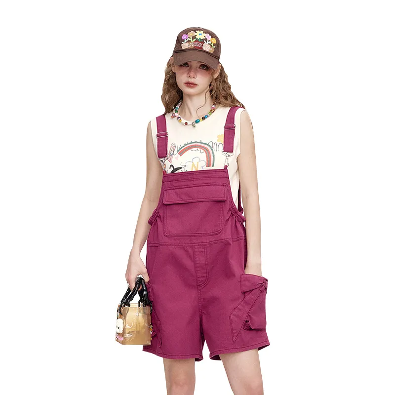 ELF SACK Cargo Shorts Women's Rusty Pink Color-0