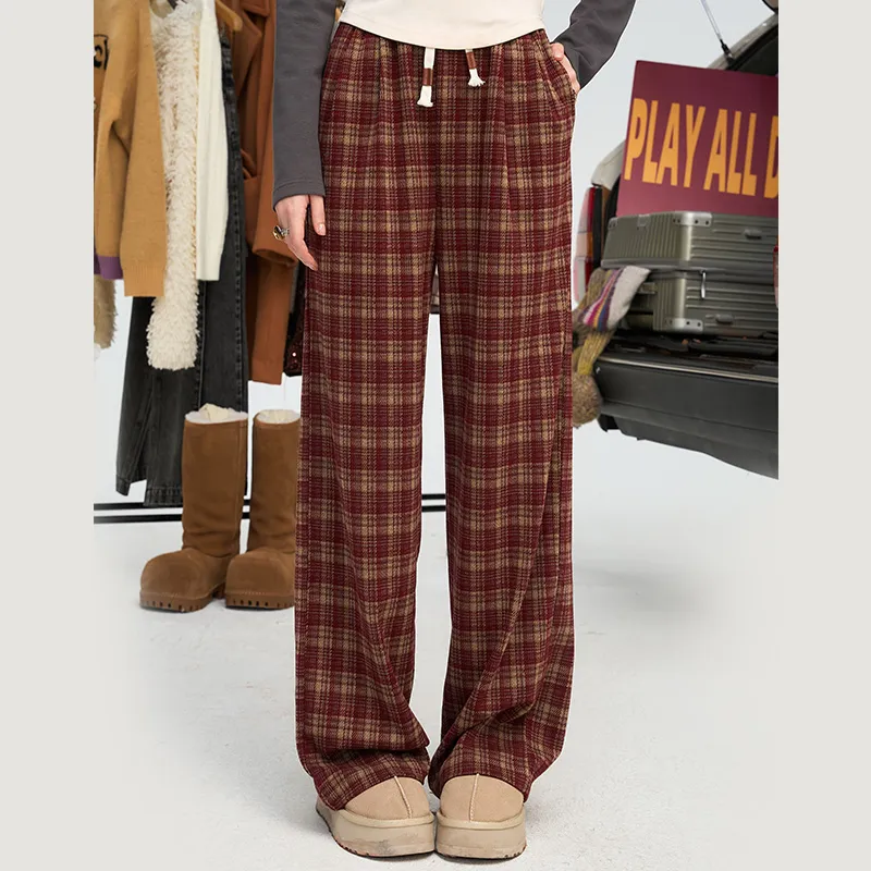 ELF SACK Casual Pants Women's Angora Red-2