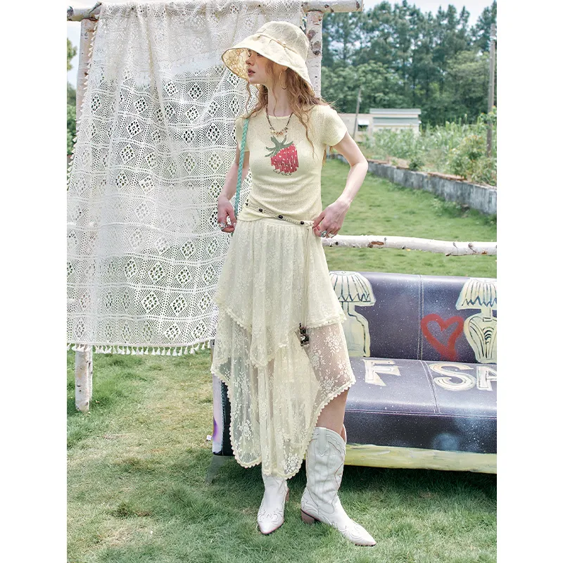 ELF SACK Two Piece Skirt Sets Women's-40