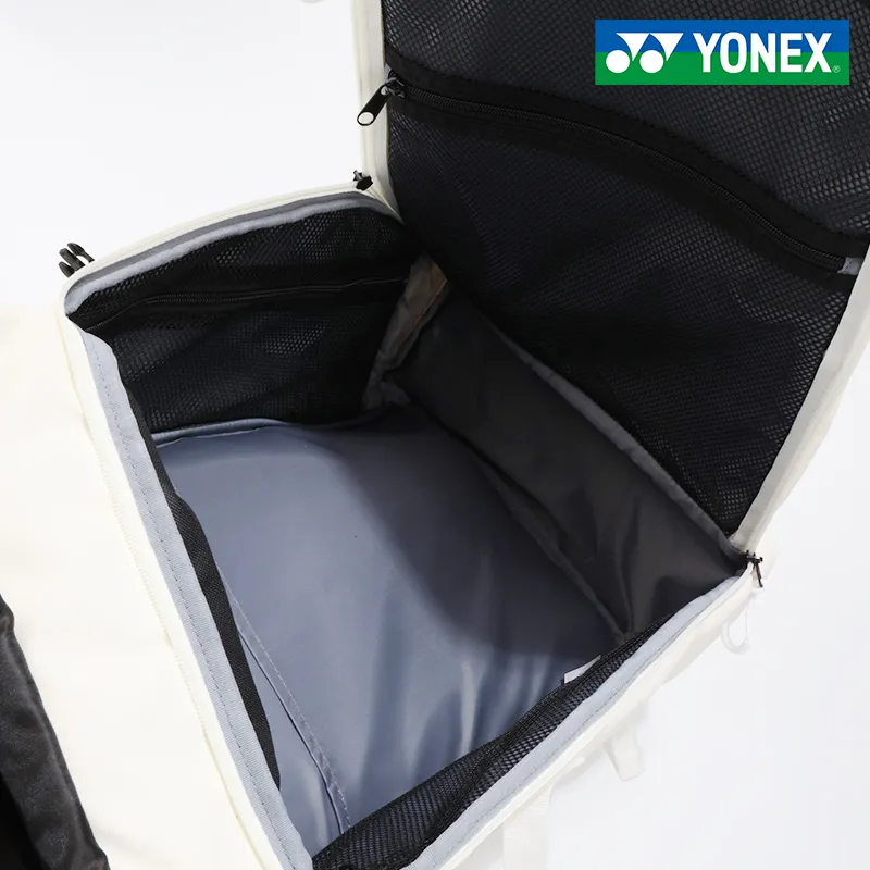 YONEX Badminton Racket Bags Can Hold 2 Pcs Racket Minimalist Style Fashion Backpack White Unisex-4