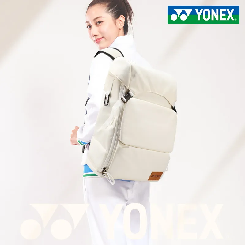 YONEX Badminton Racket Bags Can Hold 2 Pcs Racket Minimalist Style Fashion Backpack White Unisex-1