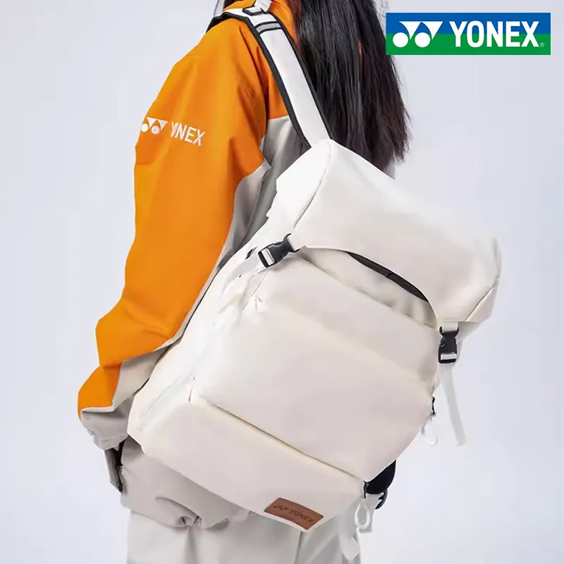 YONEX Badminton Racket Bags Can Hold 2 Pcs Racket Minimalist Style Fashion Backpack White Unisex-2