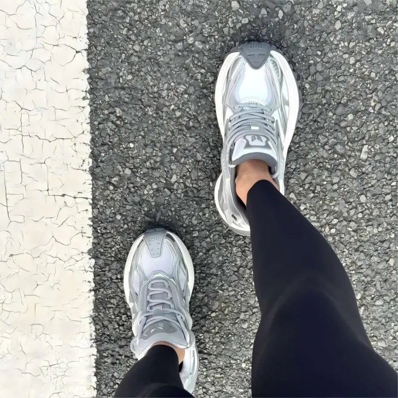 OGR Low Top Running Shoes Unisex Silver Gray, Premium Gray-6