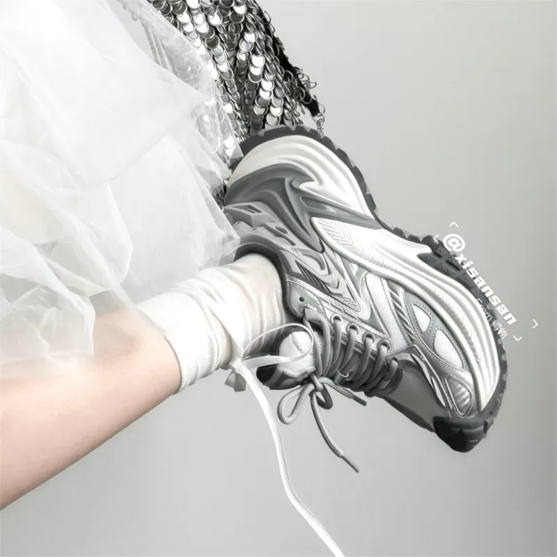 OGR Low Top Running Shoes Unisex Silver Gray, Premium Gray-9