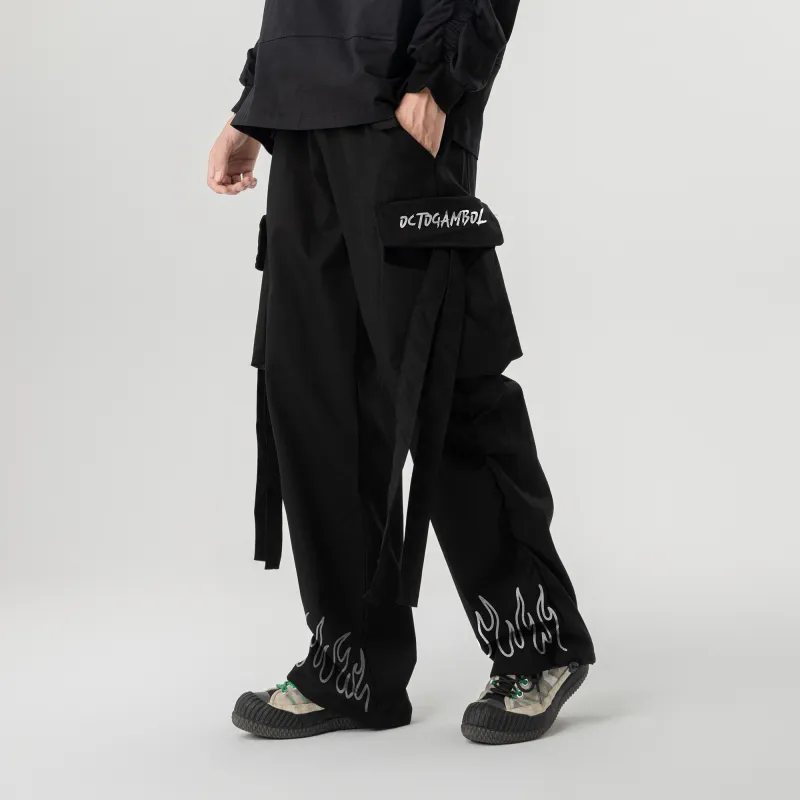 OCTO GAMBOL Casual Pants Unisex Black-6