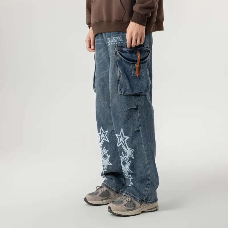OCTO GAMBOL Jeans Unisex Blue-4