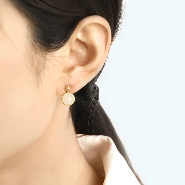 EZRA Hetian Jade Hetian Jade Earrings Women's-2