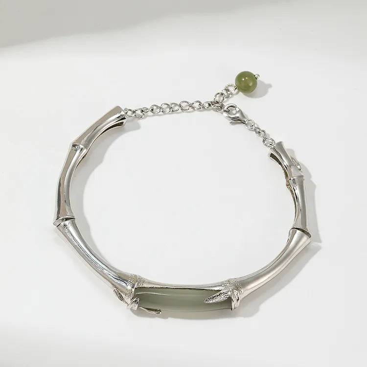 EZRA Hetian Jade Hetian Jade Bangles Unisex Pale Greenish White Jade-4