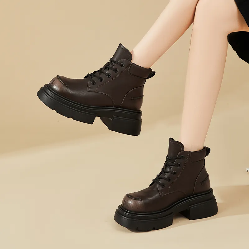DAPHNE Ankle Boots Women's Black/Brown-12