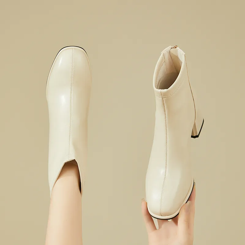 DAPHNE Ankle Boots Women's Black/Beige-11
