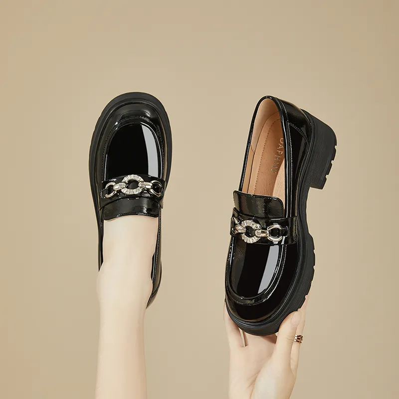 DAPHNE Loafers Women's Black/Beige-3