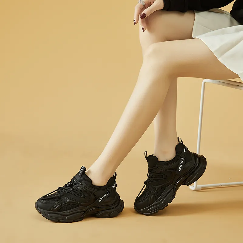 DAPHNE Low-Top Chunky Sneakers Women's Black-5