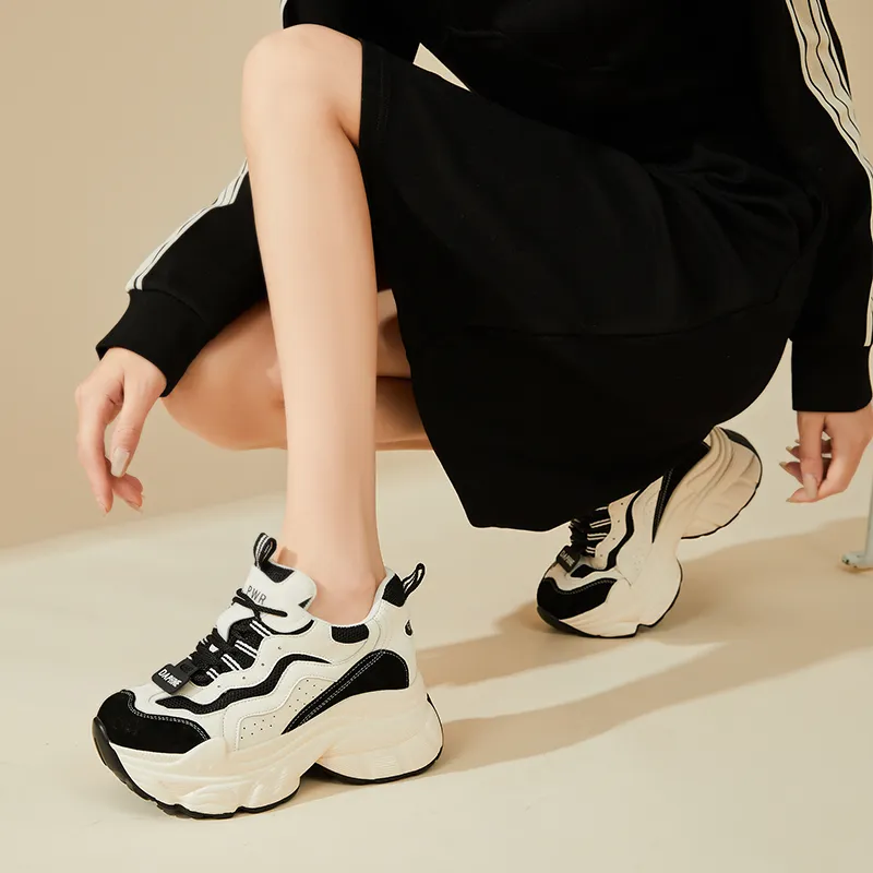 DAPHNE Low Top Chunky Sneakers 5cm Women's-4