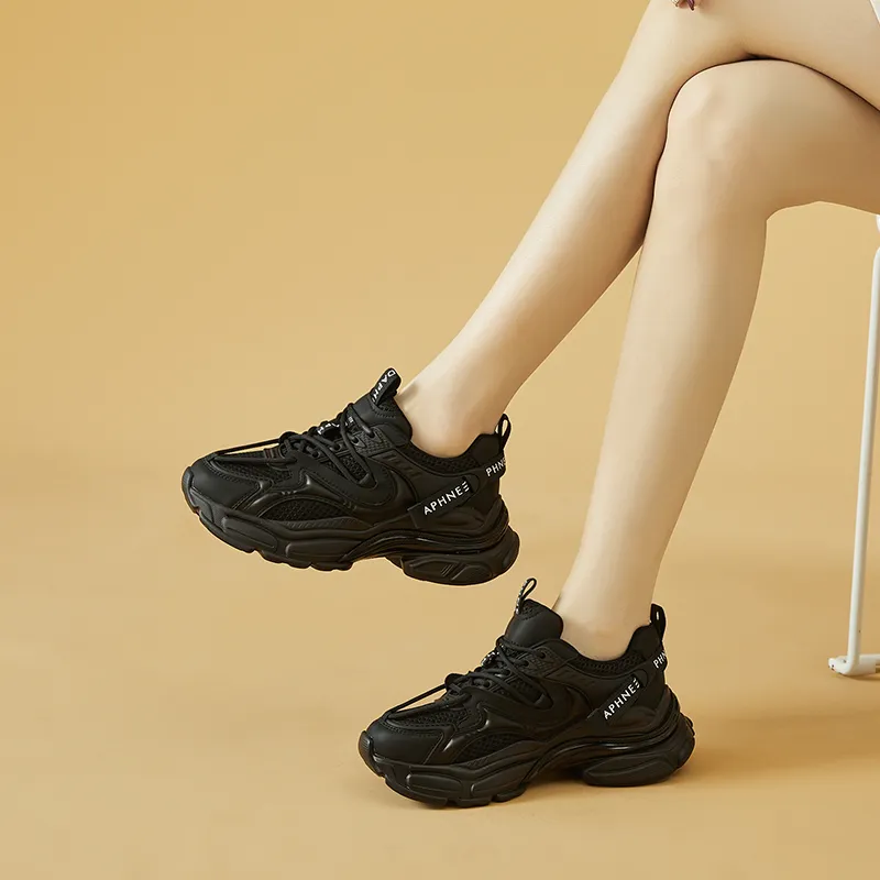 DAPHNE Low-Top Chunky Sneakers Women's Black-3