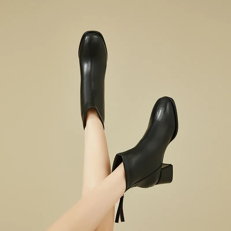 DAPHNE Ankle Boots Women's Black/Beige-5