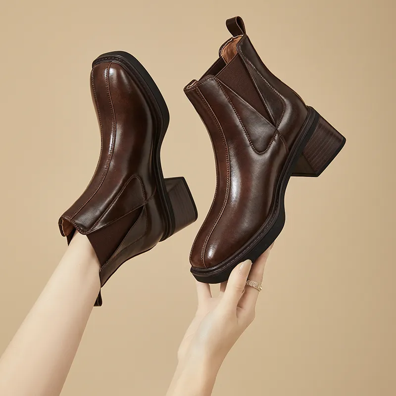 DAPHNE Short Chelsea Boots 6cm Women's-4