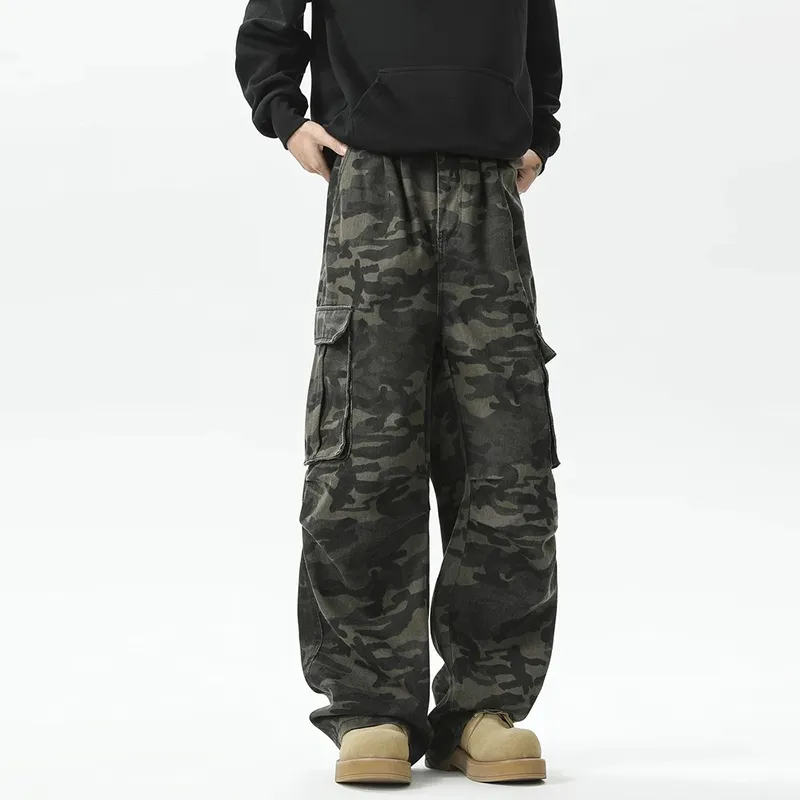 WELTER EXPERIMENT Cargo Pants Unisex Classic Camouflage Elements-2