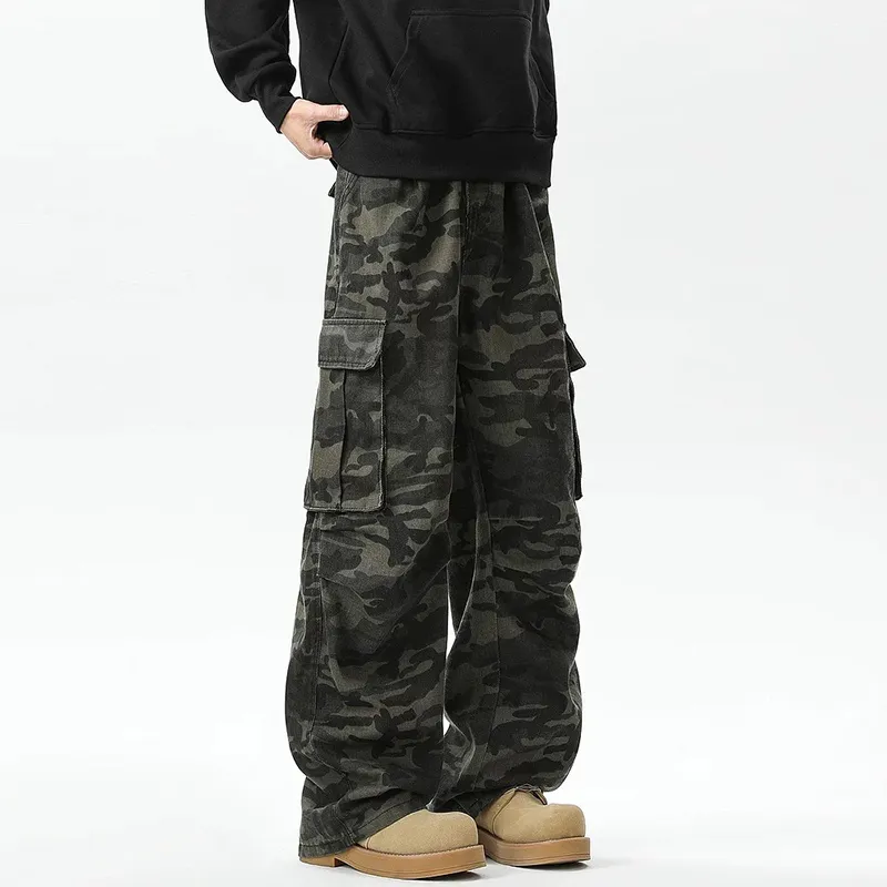 WELTER EXPERIMENT Cargo Pants Unisex Classic Camouflage Elements-3